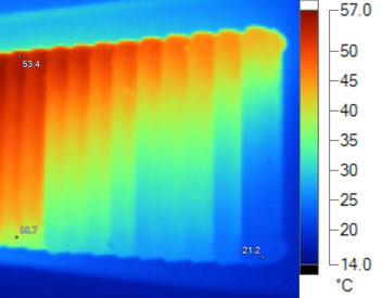 Теплова зйомка радіатора опалення